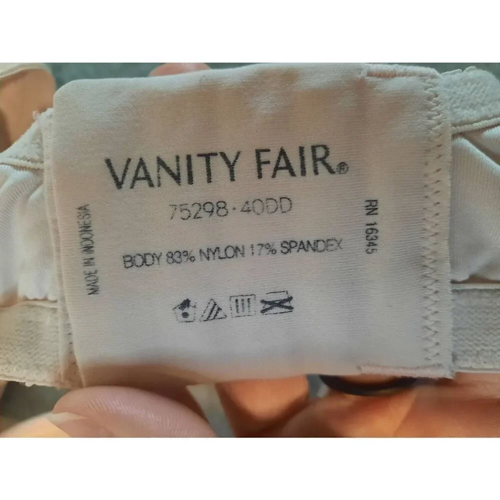 Vanity Fair Women's Body Shine Full Coverage Underwire Bra Size 40DD